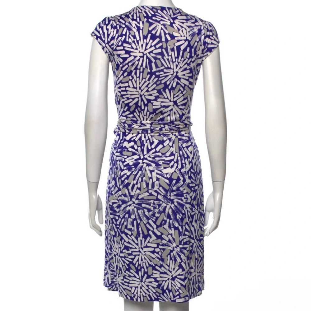 Dvf Kye Paint Stroke Silk Jersey Knit Wrap Dress … - image 3